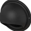 Sanivesk overdrukrooster dampkap bol inox zwart Ø150mm