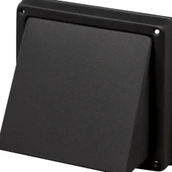 Sanivesk overdrukrooster met kap RVS zwart Ø 100 mm