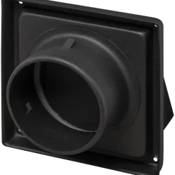 Sanivesk overdrukrooster met kap RVS zwart Ø 100 mm