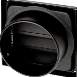 Sanivesk overdrukrooster met lamel RVS zwart Ø 150 mm