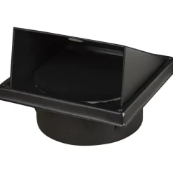 Sanivesk overdrukrooster met kap RVS zwart Ø 150 mm
