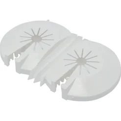 Toevoerbuizen & Hulpstukken|Kraanaccessoires > Sanivesk Rozet Dubbel 8-22mm Wit 2 stuks