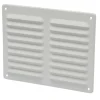 Sanivesk schoepenrooster aluminium wit 24,5x19,5 cm