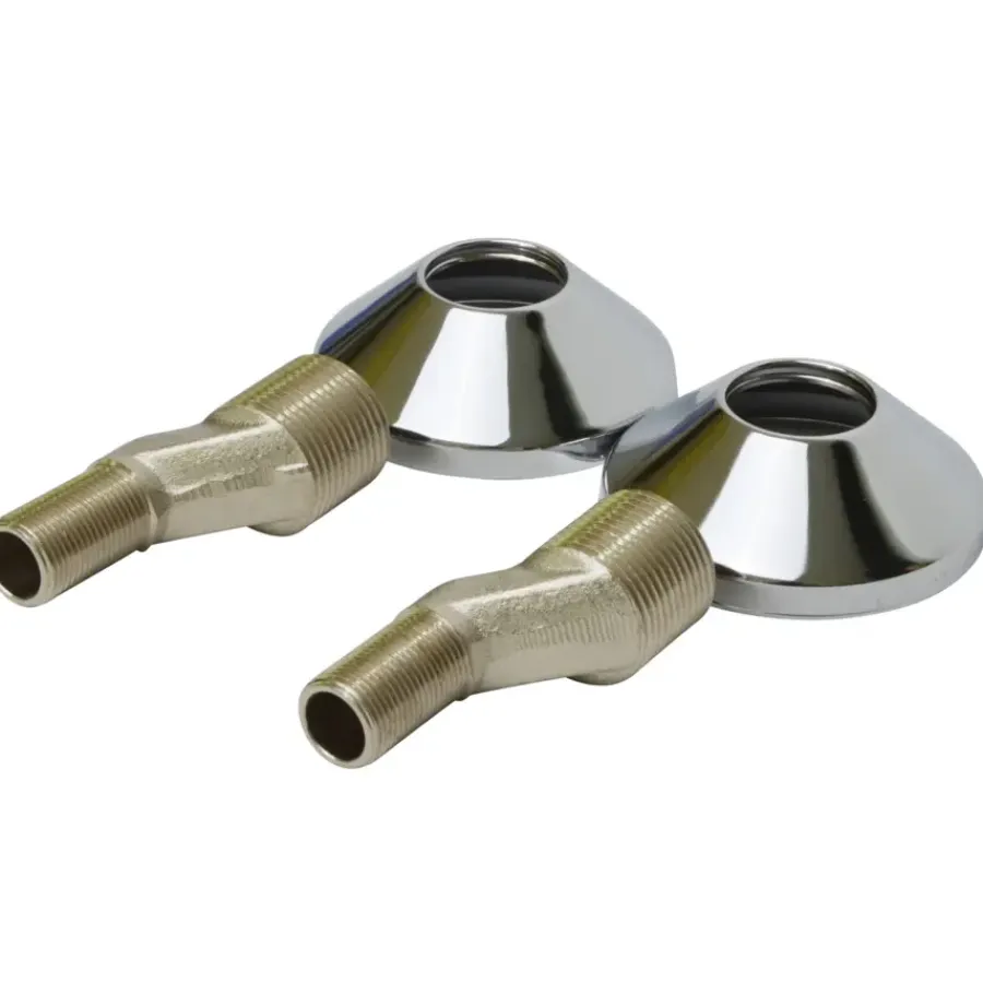 Sanitair Aansluitmateriaal > Sanivesk S-Koppeling 3/4"Mx3/8"M Chroom 2 stuks