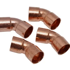Sanitair Aansluitmateriaal > Sanivesk Soldeer Roodkoper Bocht 45gr 12x12mm FF