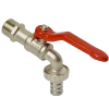 Sanitair Aansluitmateriaal > Sanivesk Tapkraan Hendel + Slangkoppeling 1/2"Mx3/4"M Chroom