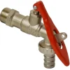 Sanitair Aansluitmateriaal > Sanivesk Tapkraan Hendel + Slangkoppeling 1/2"Mx3/4"M Nikkel