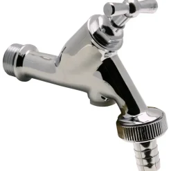 Sanitair Aansluitmateriaal > Sanivesk Tapkraan + Slangkoppeling + Beluchter 1/2"Mx3/4"M Chroom