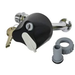 Sanitair Aansluitmateriaal > Sanivesk Tapkraan + Slot 1/2"x3/4"M Chroom