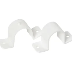 Toevoerbuizen & Hulpstukken|Kraanaccessoires > Sanivesk Valpijpbeugels + Dop Wit 32mm 2 stuks