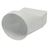Sanivesk vlakkanaal 110x55 mm verloopstuk wit Ø 100 mm