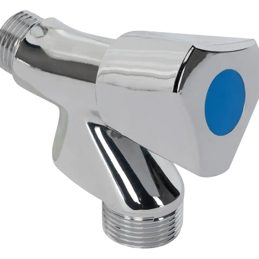 Sanitair Aansluitmateriaal > Sanivesk Wasmachinekraan + Keerklep 1/2"M Knop Chroom