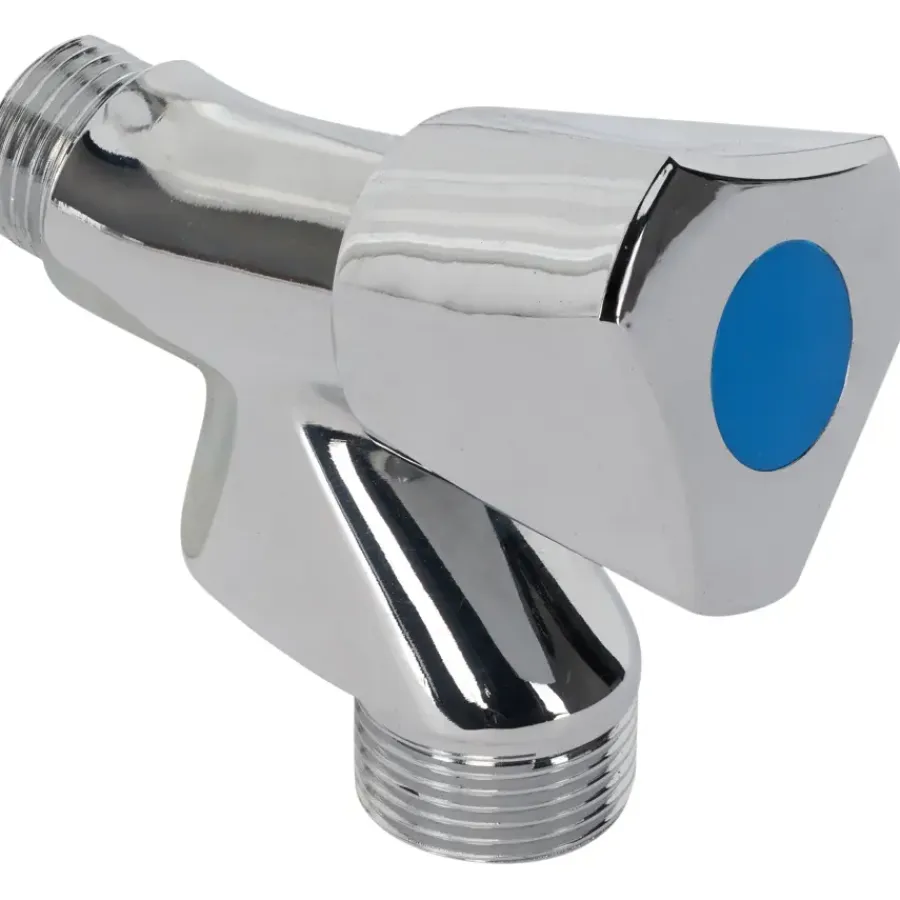 Sanitair Aansluitmateriaal > Sanivesk Wasmachinekraan + Keerklep 1/2"M Knop Chroom