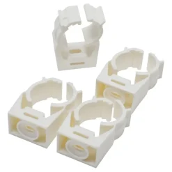 Toevoerbuizen & Hulpstukken|Kraanaccessoires > Sanivesk Zadel + Klikbevestiging 10-14mm Wit 10 stuks