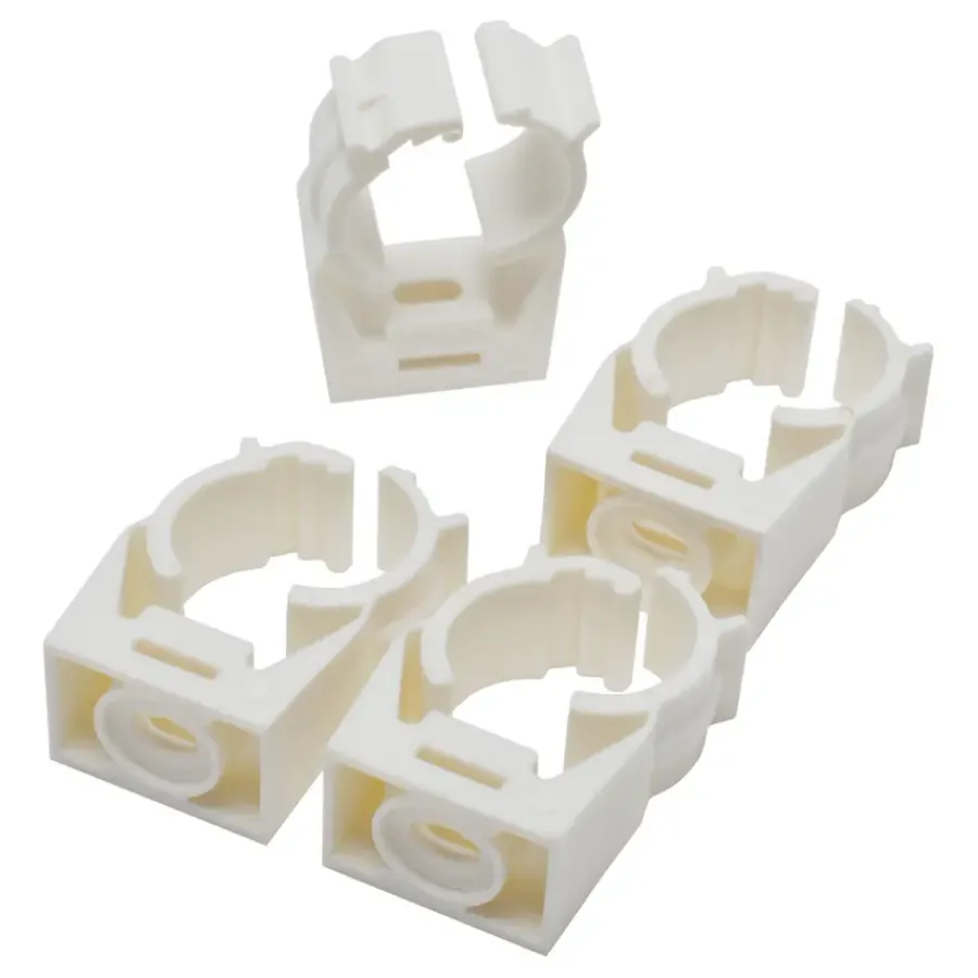 Toevoerbuizen & Hulpstukken|Kraanaccessoires > Sanivesk Zadel + Klikbevestiging 17mm Wit(WICU15mm) 10 stuks