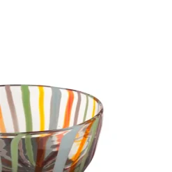 Schaal glas multicolor 21x21x14,5cm