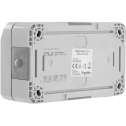 Buiten Schakelmateriaal|Opbouw Schakelmateriaal > Schneider Electric Aquastar spatwaterdicht geaard stopcontact dubbel horizontaal