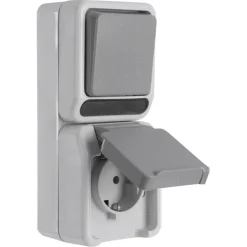 Buiten Schakelmateriaal|Opbouw Schakelmateriaal > Schneider Electric Aquastar spatwaterdicht Combinatie wissel/ 1-polig RA