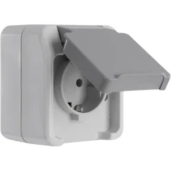 Buiten Schakelmateriaal|Opbouw Schakelmateriaal > Schneider Electric Aquastar spatwaterdicht Stopcontact Enkel RA