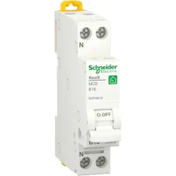 Zekeringen & Groepenkasten > Schneider Electric installatieautomaat 1-polig+nul 16A B-kar