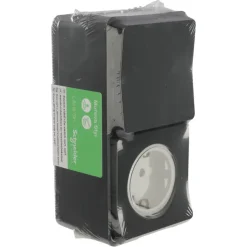 Buiten Schakelmateriaal|Opbouw Schakelmateriaal > Schneider Electric Mureva Styl combinatie wandcontactdoos/wisselschakelaar IP55 antraciet