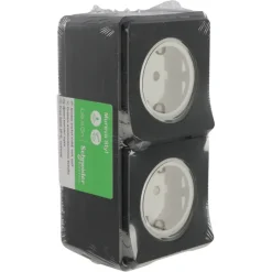 Buiten Schakelmateriaal|Opbouw Schakelmateriaal > Schneider Electric Mureva Styl wandcontactdoos 2-voudig verticaal IP55 antraciet