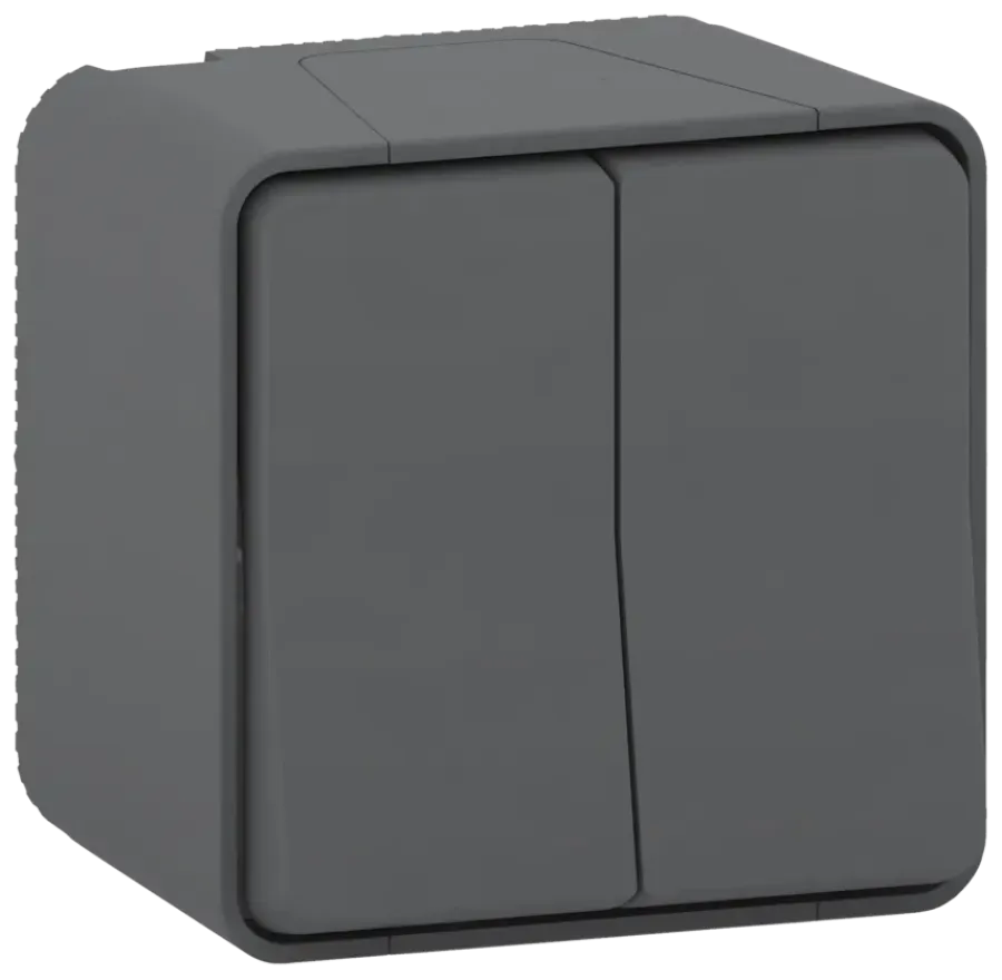Schakelaars|Stopcontacten & Overige Contactdozen > Schneider Electric Mureva Styl serieschakelaar IP55 antraciet
