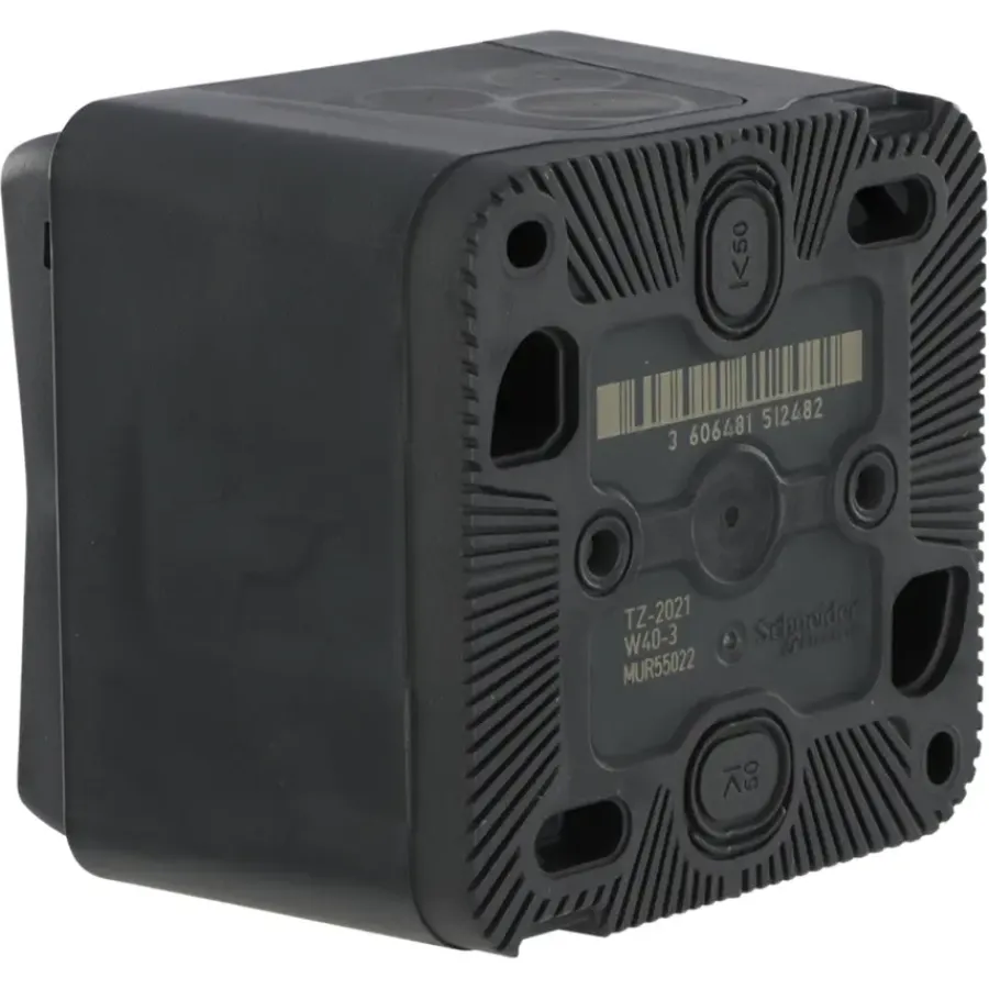 Schakelaars|Stopcontacten & Overige Contactdozen > Schneider Electric Mureva Styl serieschakelaar IP55 antraciet