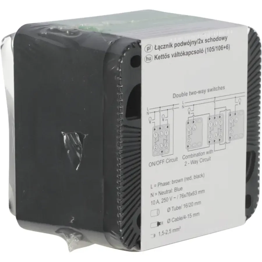 Schakelaars|Stopcontacten & Overige Contactdozen > Schneider Electric Mureva Styl serieschakelaar IP55 antraciet