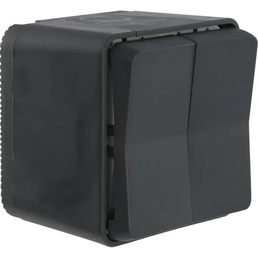 Schakelaars|Stopcontacten & Overige Contactdozen > Schneider Electric Mureva Styl serieschakelaar IP55 antraciet