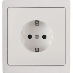 Inbouw Schakelmateriaal|Stopcontacten & Overige Contactdozen > Schneider Electric Schneider Merten D-Life Inbouw Stopcontact Enkel Geaard Wit