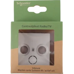 Inbouw Schakelmateriaal|Opbouw Schakelmateriaal > Schneider Electric Schneider Merten System-M Centraalplaat Radio/TV Actief Wit