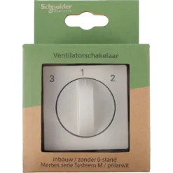 Schakelaars > Schneider Electric Schneider Merten System-M Ventilatorschakelaar Polarwit