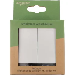 Schakelaars > Schneider Electric Schneider Merten System-M Wissel/ Wisselschakelaar Actief Wit
