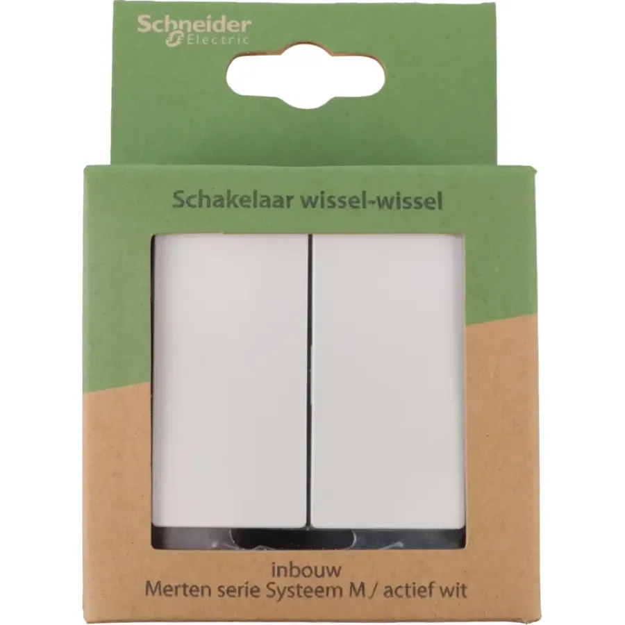 Schakelaars > Schneider Electric Schneider Merten System-M Wissel/ Wisselschakelaar Actief Wit