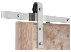 Scharnieren|Schuifdeurbeslag > STARX Schuifdeursysteem industrieel RVS complete set met hangrollen