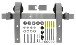 Scharnieren|Schuifdeurbeslag > STARX Schuifdeursysteem industrieel RVS complete set met hangrollen