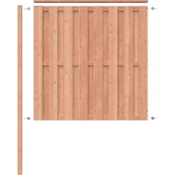 Schutting volgpakket Douglas hout 1,9 m lang