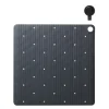 Sealskin antislip douchemat Ribb 55x55 cm antraciet (inclusief zwarte haak)