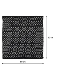 Sealskin badmat boho 60x60cm zwart