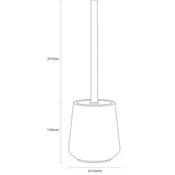 Sealskin Conical toiletborstelhouder porselein zwart