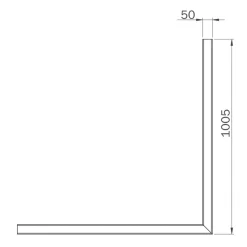 Sealskin Dorpel Hoek 100x100 cm Zwart