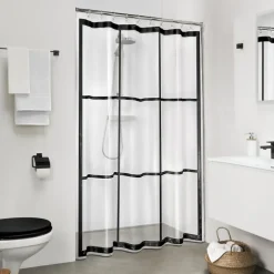 Sealskin douchegordijn brix 180x200cm zwrt/trans