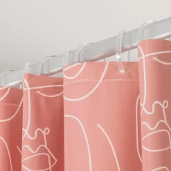 Sealskin douchegordijn mind 180x200cm donker roze/wit