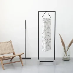 Sealskin douchegordijn mind 180x200cm zwart/wit