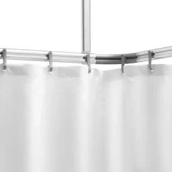 Sealskin Easy Roll douchegordijnstang mat aluminium 90x90 cm incl. haken en plafondsteun