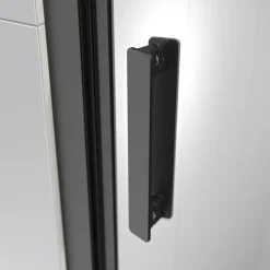 Sealskin Inc. Tweedelige hoekinstap 90x90x200 cm, 8 mm helder veiligheidsglas met antikalklaag Mat zwart