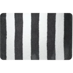 Sealskin Linje badmat grijs met wit 60 x 90 cm