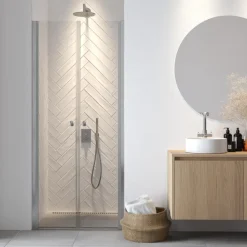 Sealskin pendeldeur voor douche nis chroom 100 x 200 cm