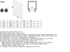 Sealskin Pendeldeur voor Nis I AM 100x200 cm Chroom